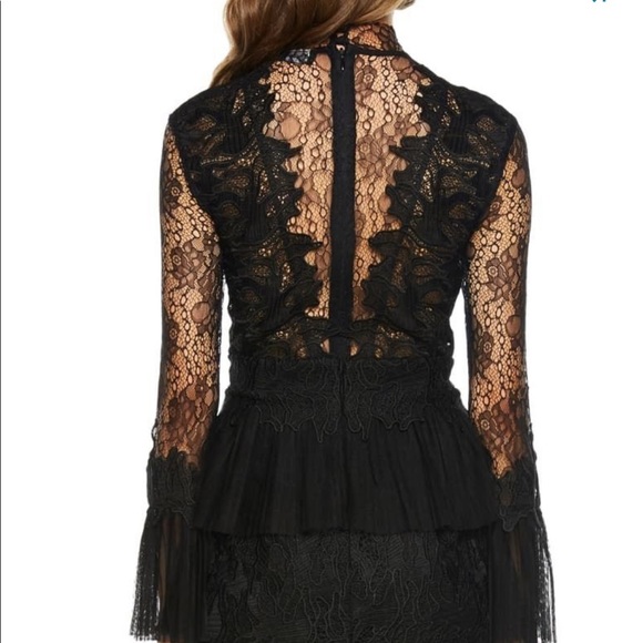 Bardot Frankie Black Lace Long Sleeve Dress - Picture 7 of 7